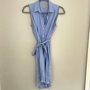 Banana Republic Shirt Dress with Tie Chambray Blue Size 0
